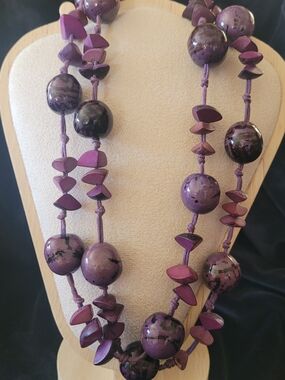 Purple Beaded Women's Necklace - Brand